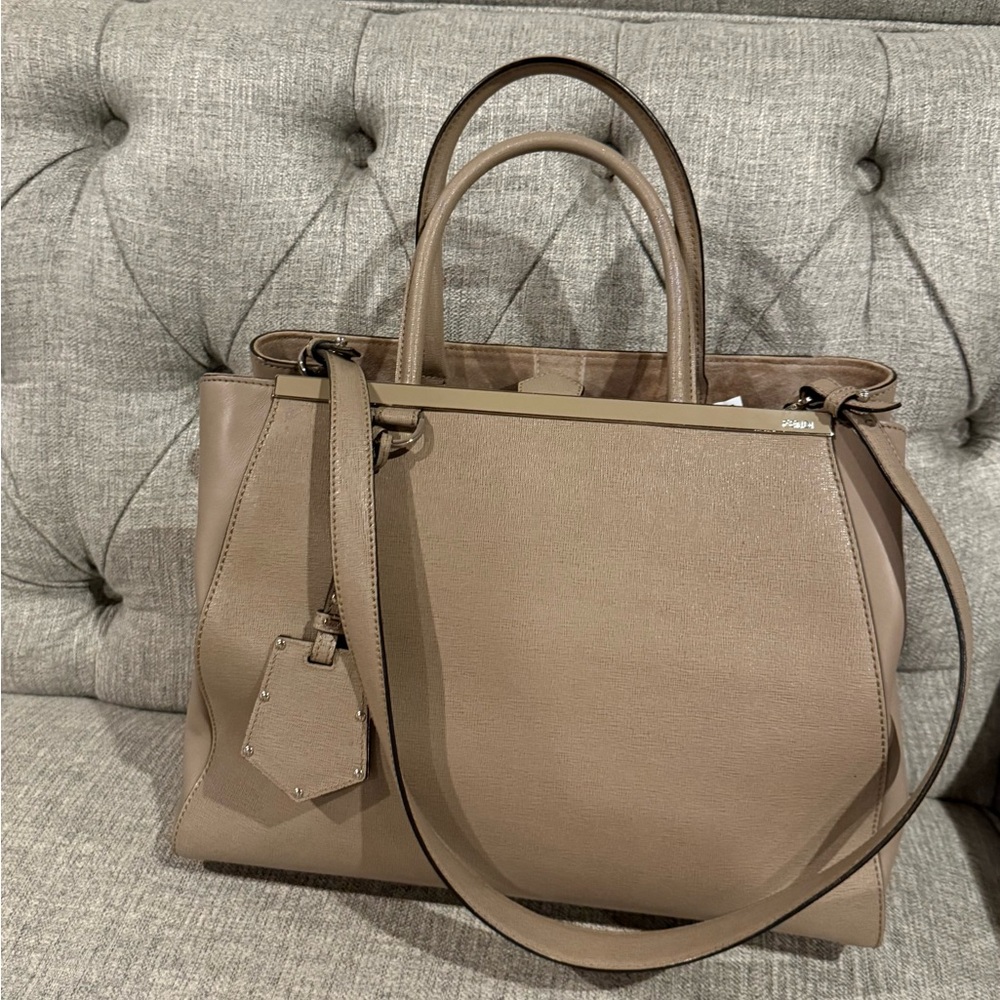 Fendi 2Jours Taupe Women's Tote Bag